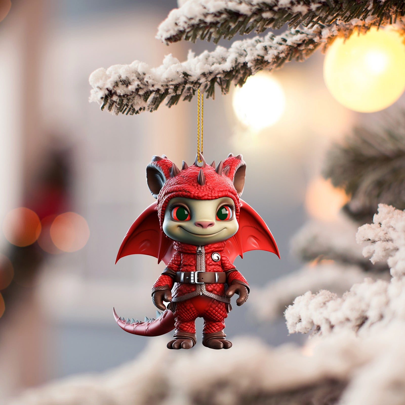 2023 NEW Cute Cool Dragon Christmas Scene Decoration Christmas Hanging