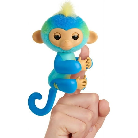 2023 NEW Interactive Baby Monkey Reacts to Touch – 70+ Sounds & Reactions – Leo (Blue)