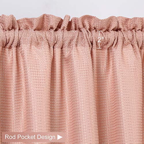 2023 NEW Weave Textured Short Curtain for Bathroom Waterproof Window Covering Kitchen Cafe Curtains