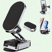 2023 New Alloy Folding Magnetic Car Phone Holder, Universal 360° Rotation