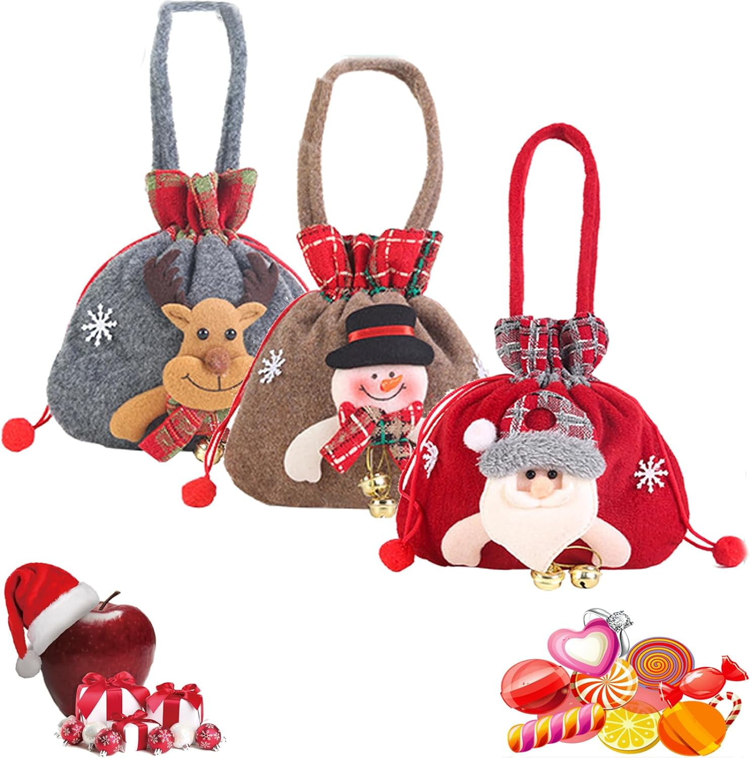 2023 New Christmas Gift Doll Bags, Christmas Knitted Doll Gift Bags