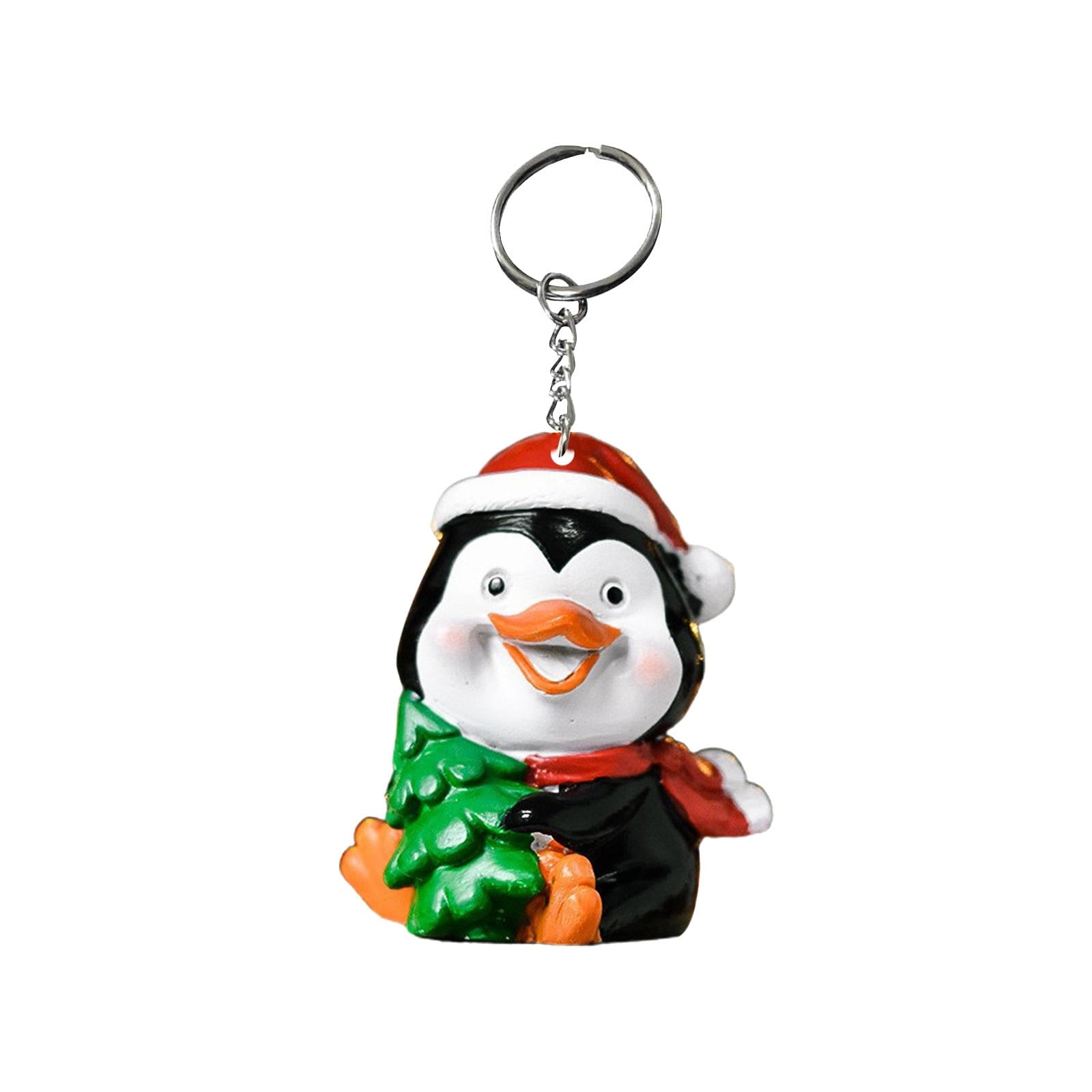 2023 New Cute Christmas Penguin Christmas Tree Keychain White Elephant