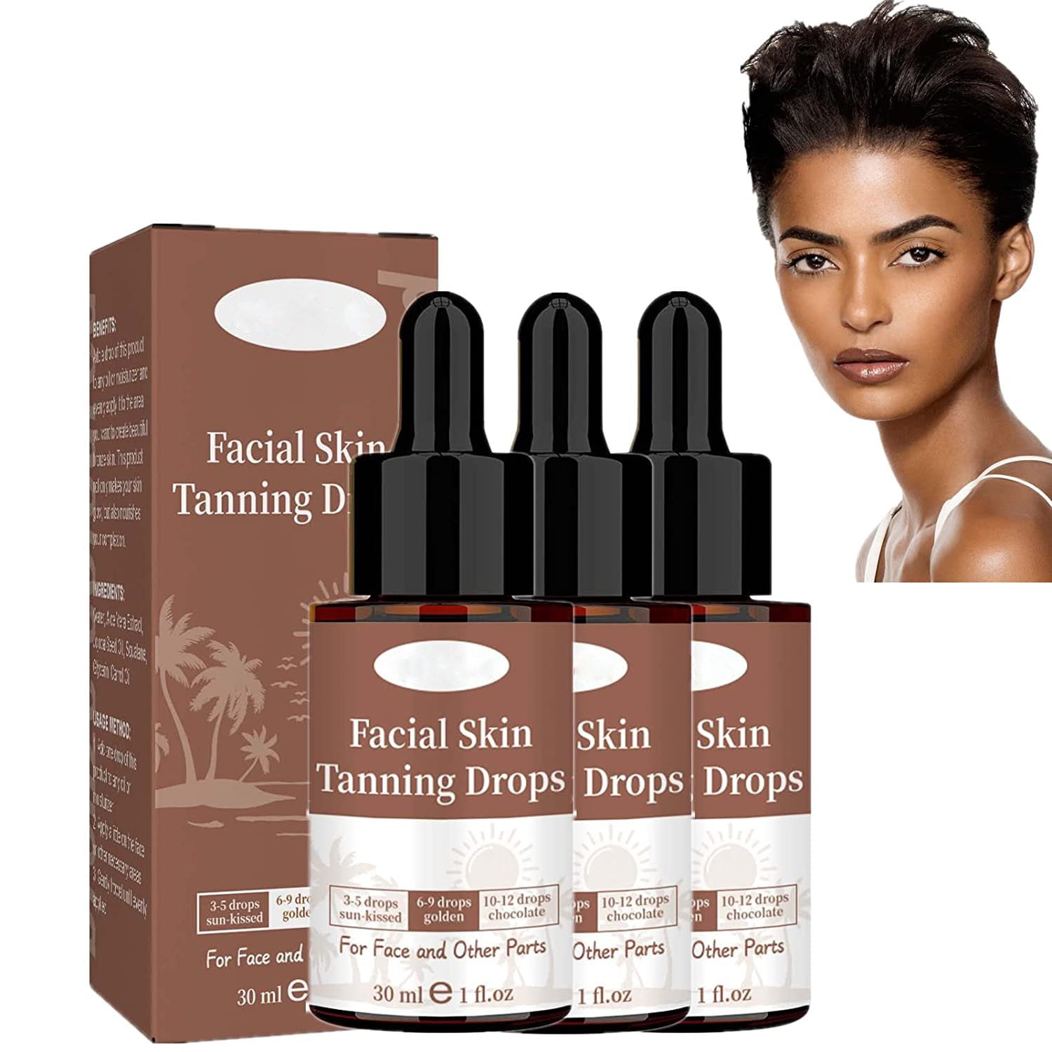 2023 New Face Tanning Drops, Face Tanning Drops, Self Tanner Drops for