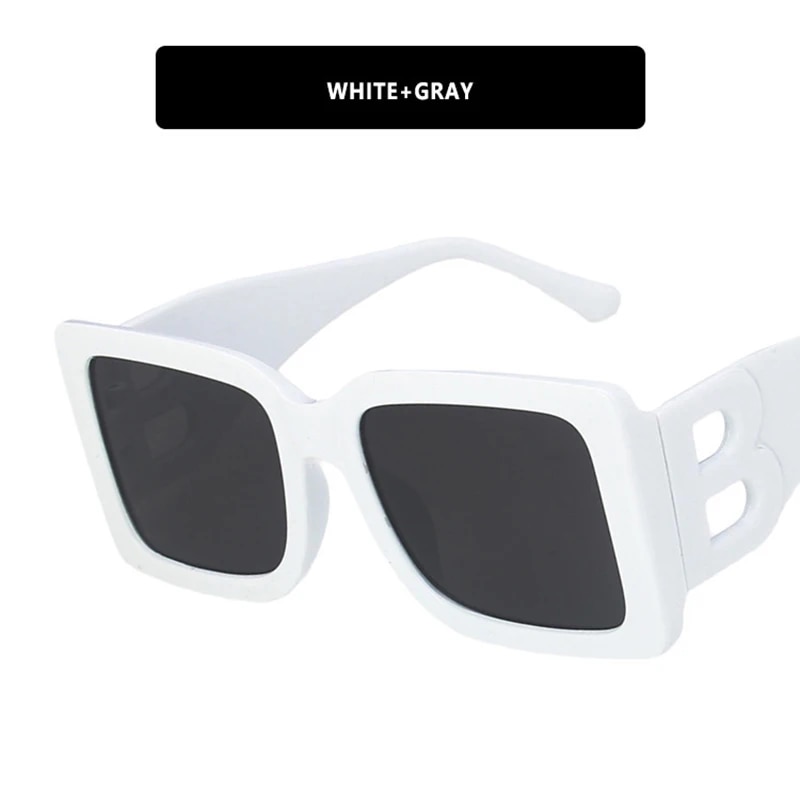 2023 New Fashion Oversized The Letter B Square Luxury Trend Sunglasses 