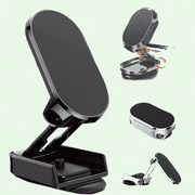 2023 New Foldable Magnetic Car Phone Holder, 360° Rotation, Universal Magnetic Phone Holder for Car Dashboard, Black