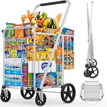 Folding Shopping Cart Liner – Rolling Utility Trolley Grocery Basket Waterproof – HLS
