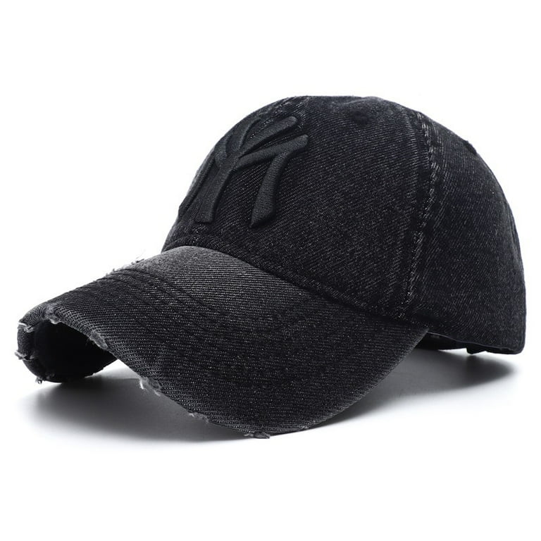 2023 New Luxury Brand MY Embroidered Washed Denim Baseball Cap for Men High Quality Black Vintage Y2k Dad Hats Gorras Hombre Walmart