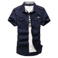 thumbnail image 1 of 2023 New Men's Cargo Tactical Shirts 100% Cotton Short Sleeve Work Brand Military Shirt Chemise Plus size 5XL, 1 of 5