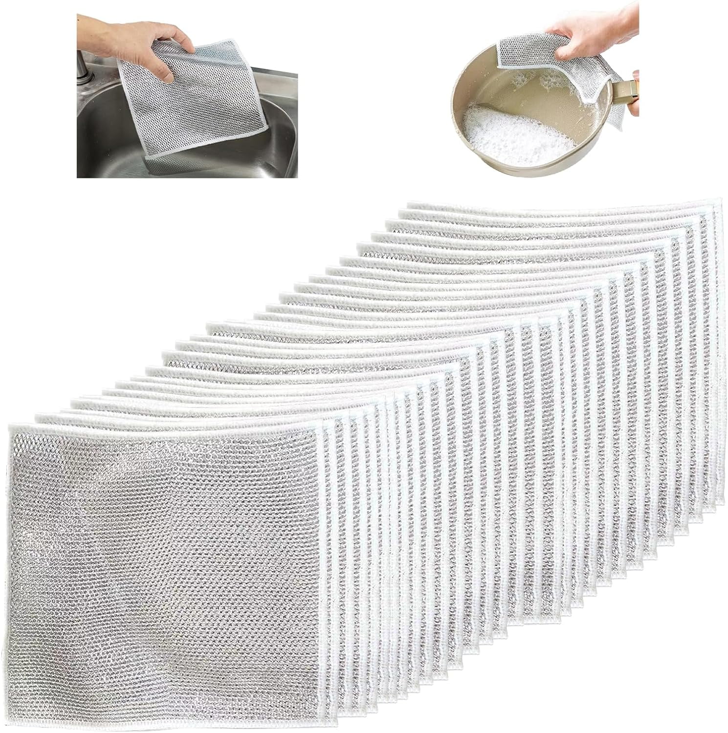 2023 New Multipurpose Wire Dishcloth, Kitchen Dish Cloths for Washing