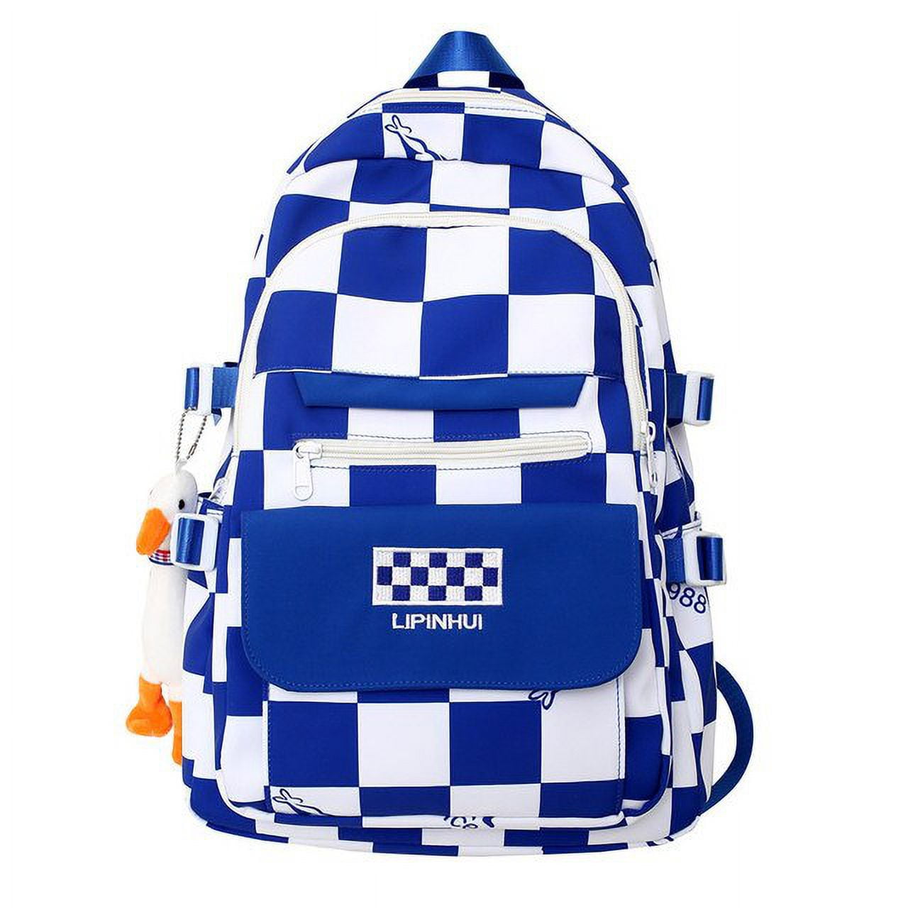 2023 New Nylon Stripe Backpack Junior High School College Student