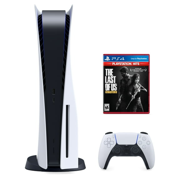 2023 New PlayStation 5 Disc Version PS5 Console with Wireless Controller & The Last of Us Remastered