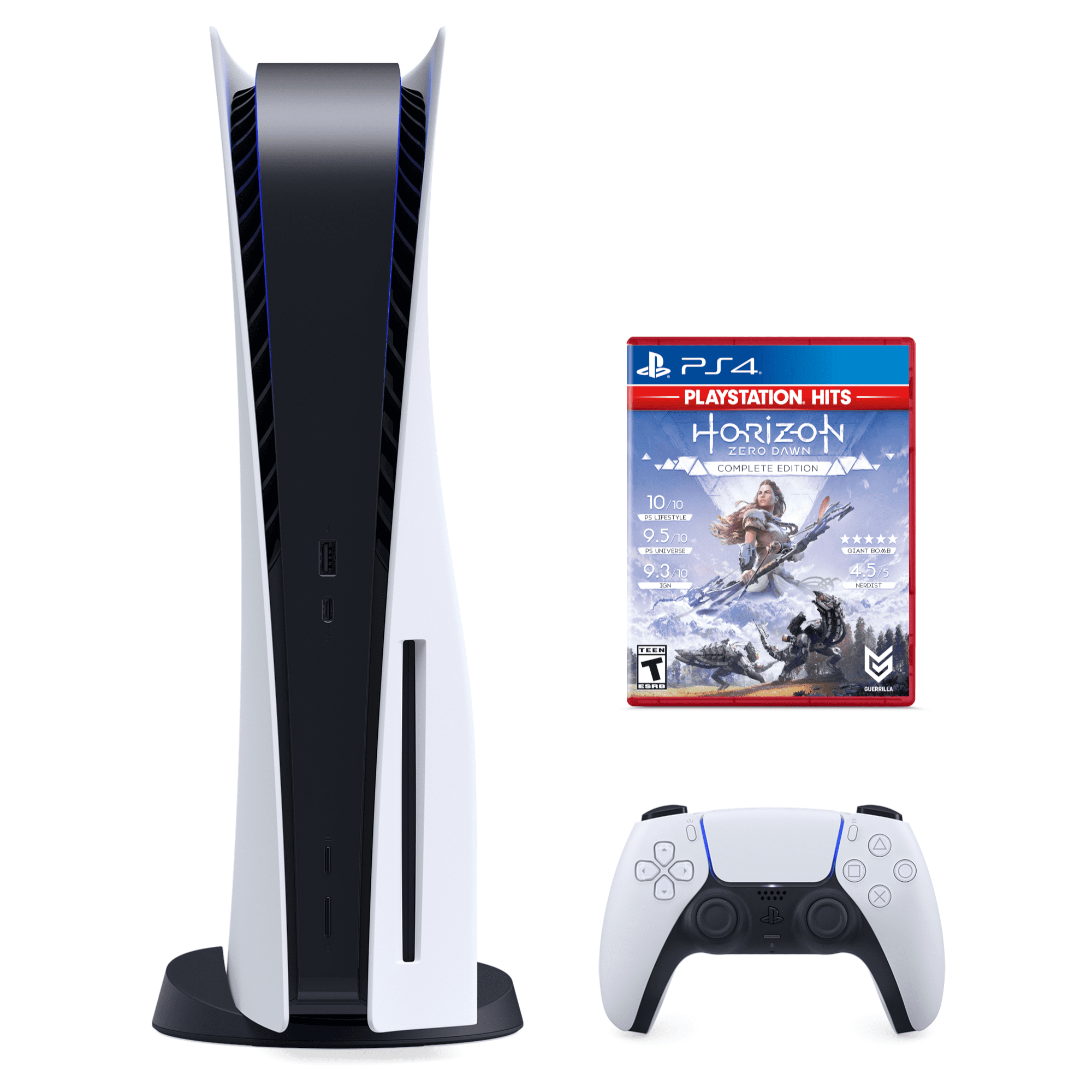 2023 New PlayStation 5 Disk Version PS5 Console with Wireless Controller &  Horizon Zero Dawn Complete Edition - PS5
