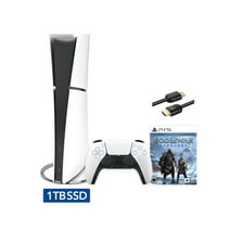 2023 New PlayStation 5 Slim Digital Edition God of War Ragnarok Bundle and Mytrix 8K HDMI Ultra High Speed Cable - White, Slim PS5 1TB PCIe SSD Gaming Console