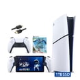 thumbnail image 1 of 2023 New PlayStation 5 Slim Digital Edition Horizon Forbidden West Bundle with Portal Remote Player and Mytrix 8K HDMI Ultra High Speed Cable - White, Slim PS5 1TB PCIe SSD Gaming Console, 1 of 10