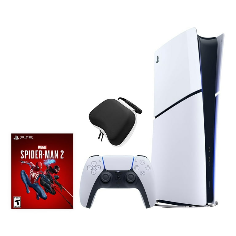 2023 New PlayStation 5 Slim Digital Edition Bundle with Two Dualsense  Controllers and Mytrix Hard Shell Protective Controller Case - Slim PS5 1TB  PCIe