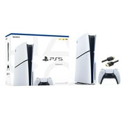 2023 New PlayStation 5 Slim Disc Edition Console, Controller and Mytrix 8K HDMI Ultra High Speed Cable - White, Slim PS5 1TB PCIe SSD Gaming Console