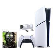 2023 New PlayStation 5 Slim Digital Edition God of War Ragnarok Bundle and Mytrix Controller Charger - White, Slim PS5 1TB PCIe SSD Gaming Console