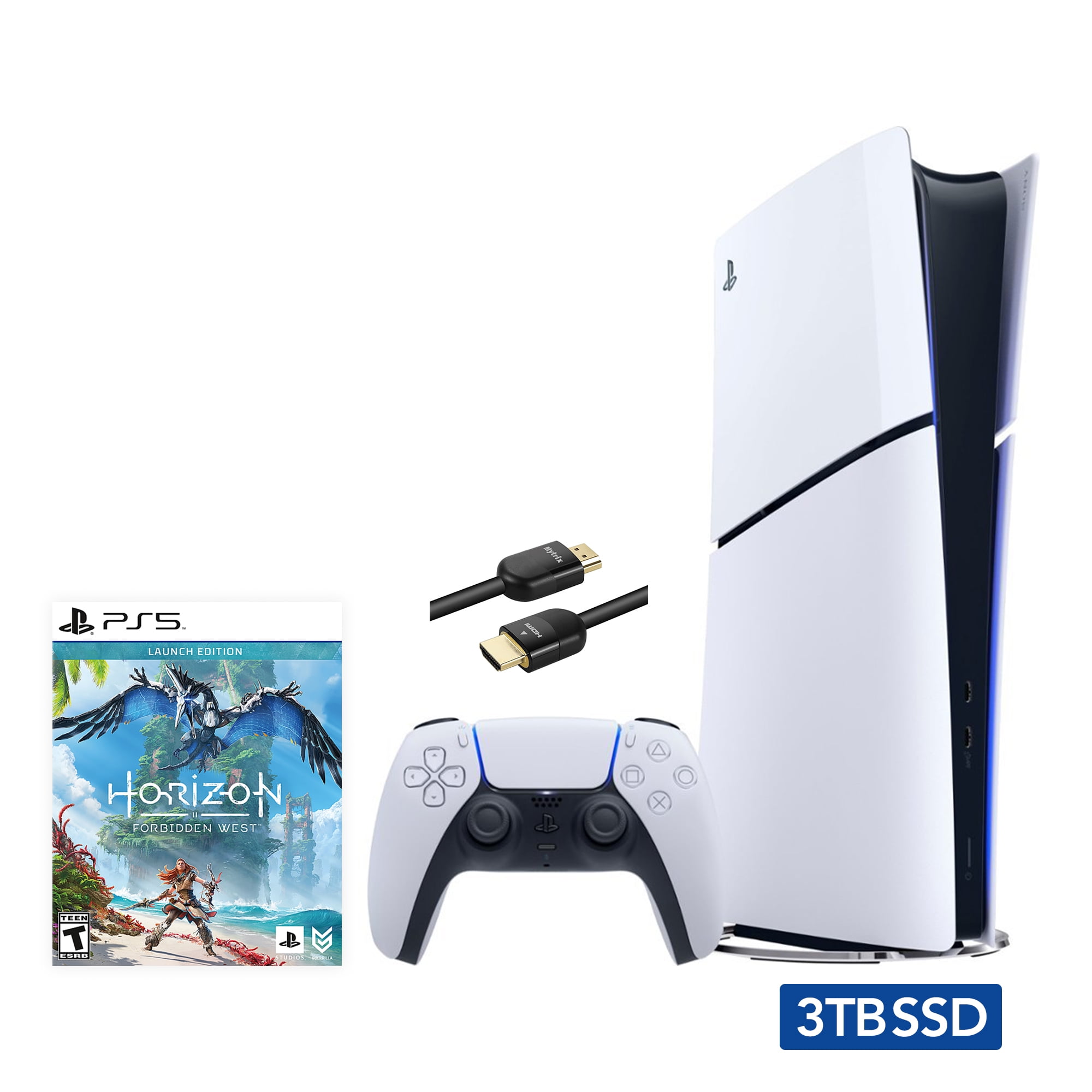 2023 New PlayStation 5 Slim Digital Edition Call of Duty Modern Warfare III  Bundle and Mytrix 8K HDMI Ultra High Speed Cable - White, Slim PS5 1TB PCIe  SSD Gaming Console 