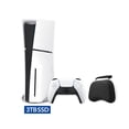 thumbnail image 1 of 2023 New PlayStation 5 Slim Upgraded 3TB Disc Edition Console, Controller and Mytrix Controller Case - White, Slim PS5 3TB PCIe SSD Gaming Console, 1 of 7