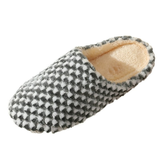 2023 New Polka Dot Mute Japanese Indoor Slippers Wooden Floor Home Non Slip Couple Men And Women Plus Size Cotton Slippers