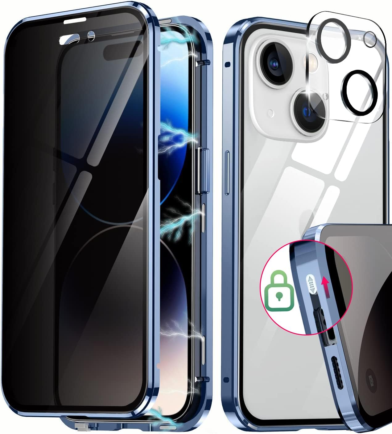 [2023 New Safety Lock+Camera Protector] Case for iPhone 13