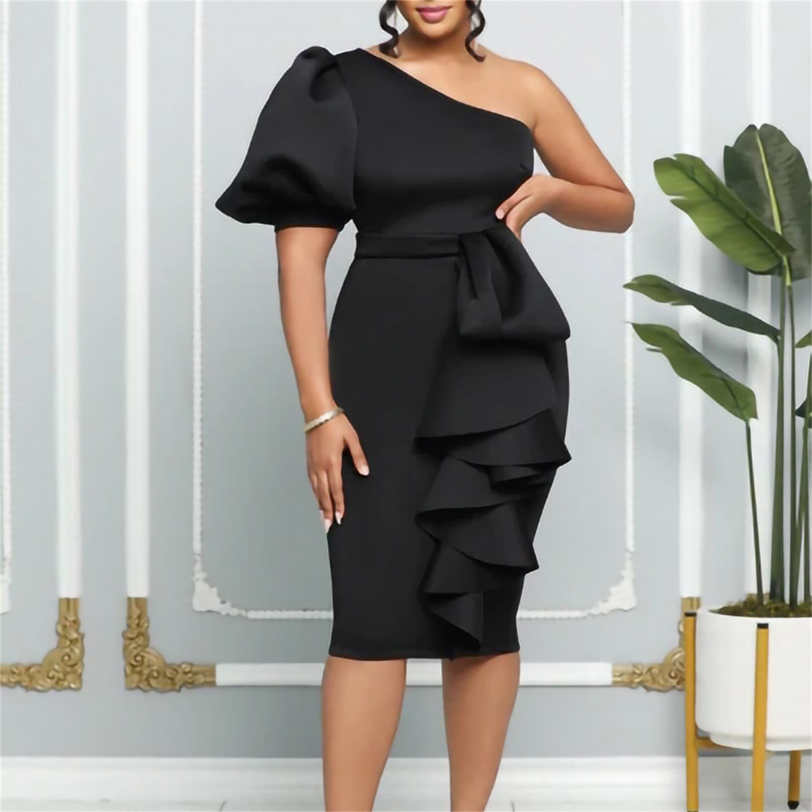 Milly Plus Size Eira Dress with Slanted-Cut Details