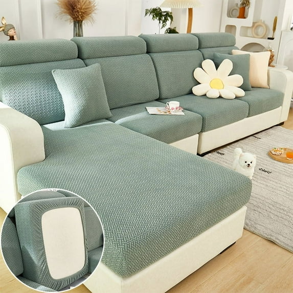2023 New Sofa Protector - Wear-Resistant Couch Cushion Slipcovers, Stretch Cushion Case Replacement, Anti-Slip L Shape Sofa Covers, Lounge Slipcover Single Seat
