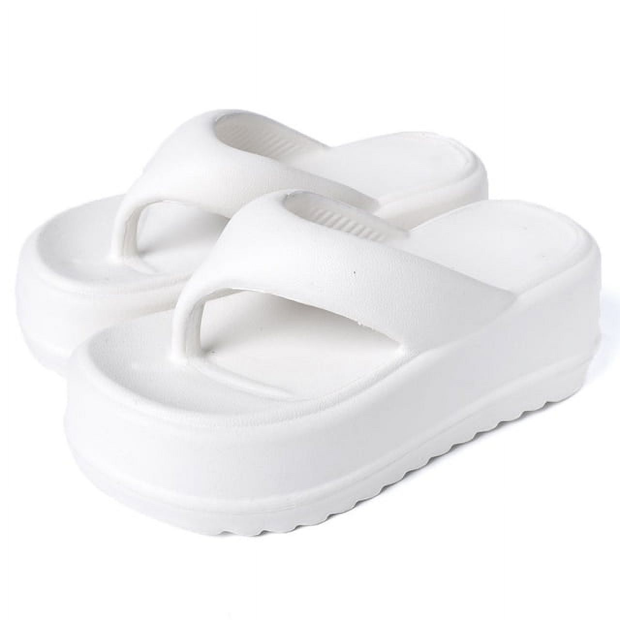 2023 New Summer Flat Slippers Women Genuine Leather Black White Flops ...