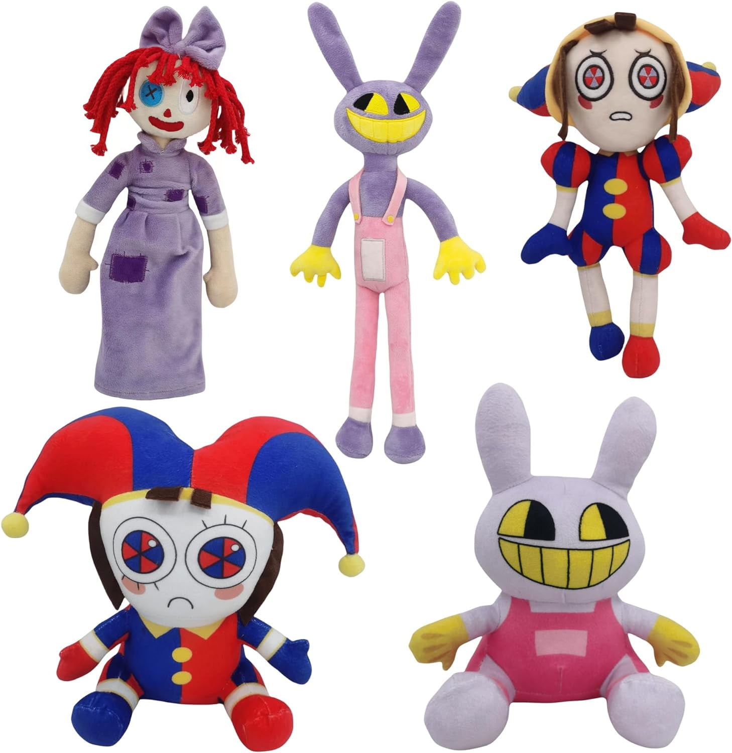 MKWIFKU 2 PCS The Amazing Digital Circus Plush,11.8 inch Pomni Plushies Toy  for TV Fans Gift, Cute Stuffed Figure Doll for Kids and Adults,Birthday