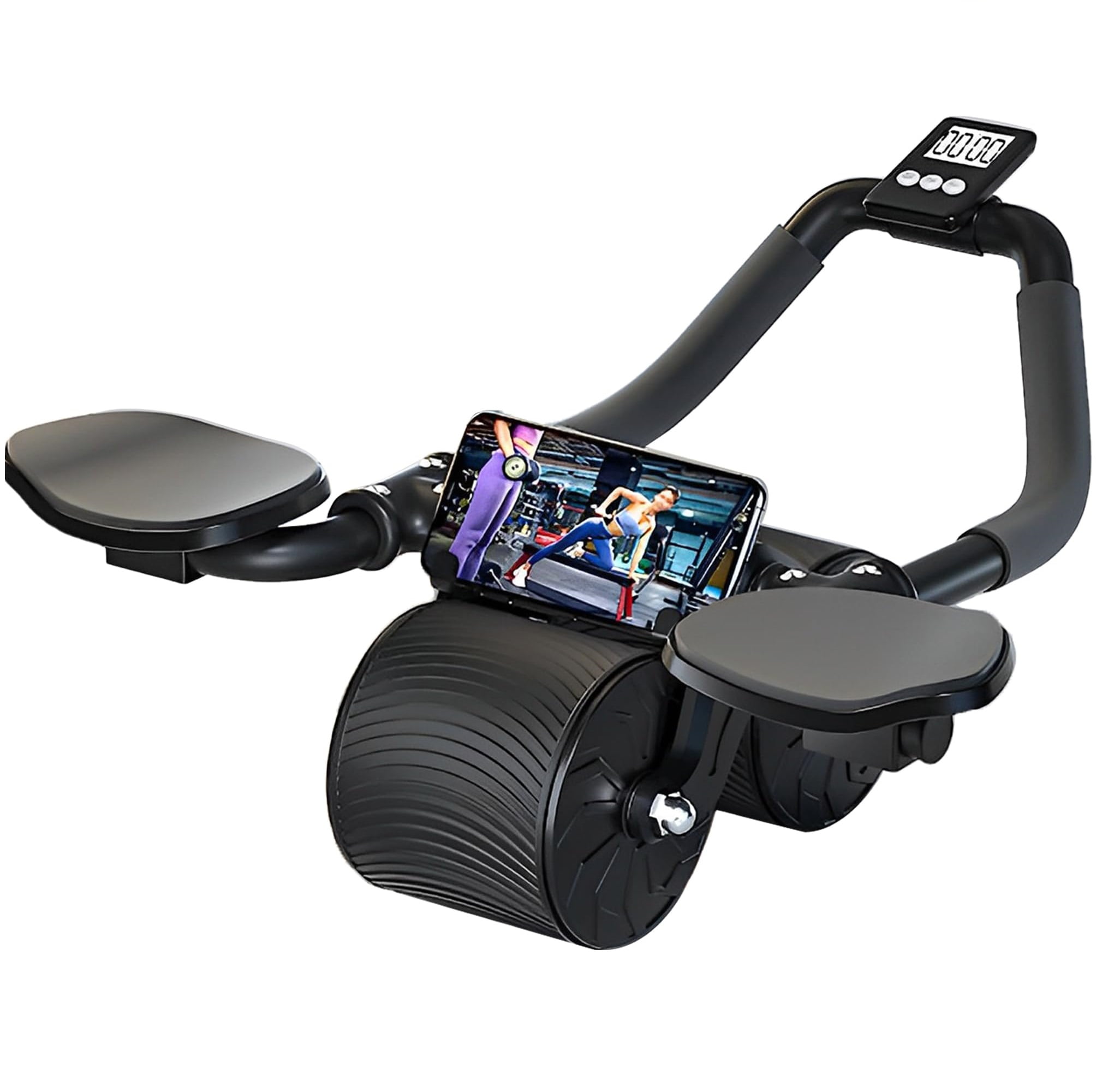2023 New Upgraded AB Abdominal Exercise Roller with Timer Elbow Support