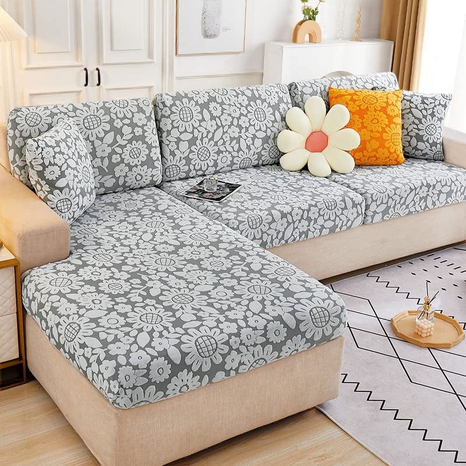 Stretch Chair Sofa Seat Cushion Cover Slipcover Furniture Protect Elastic  Bottom