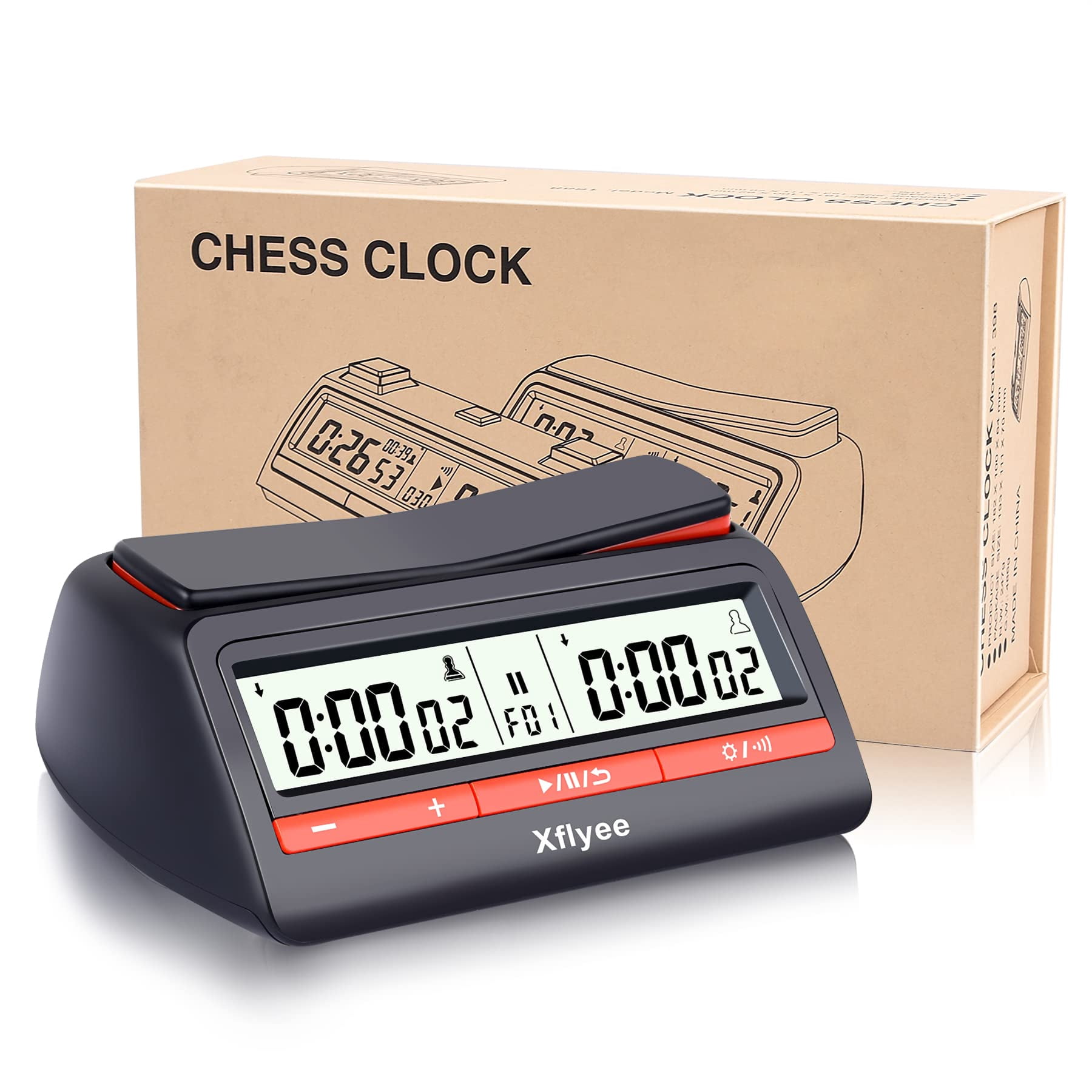Xflyee Digital Chess Clock - Portable Game Timer With Bonus & Delay For Chess And Board Games - View #10