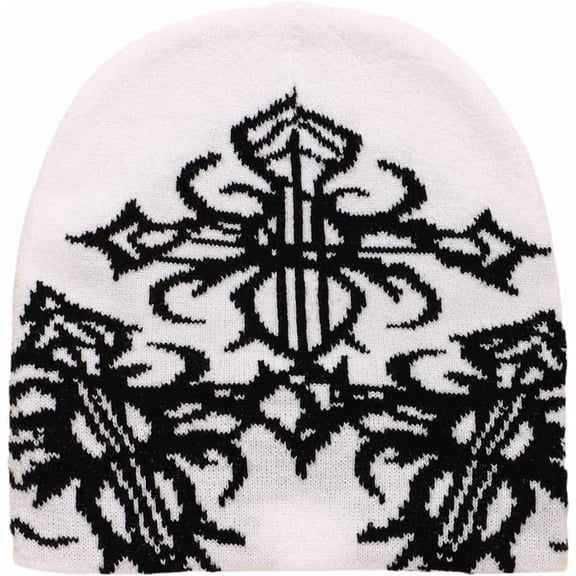 2023 New Y2K Beanie Skull Knit Beanie Gothic Hat Winter Hat Y2K Accessories Garbage Hat Hip Hop Hat