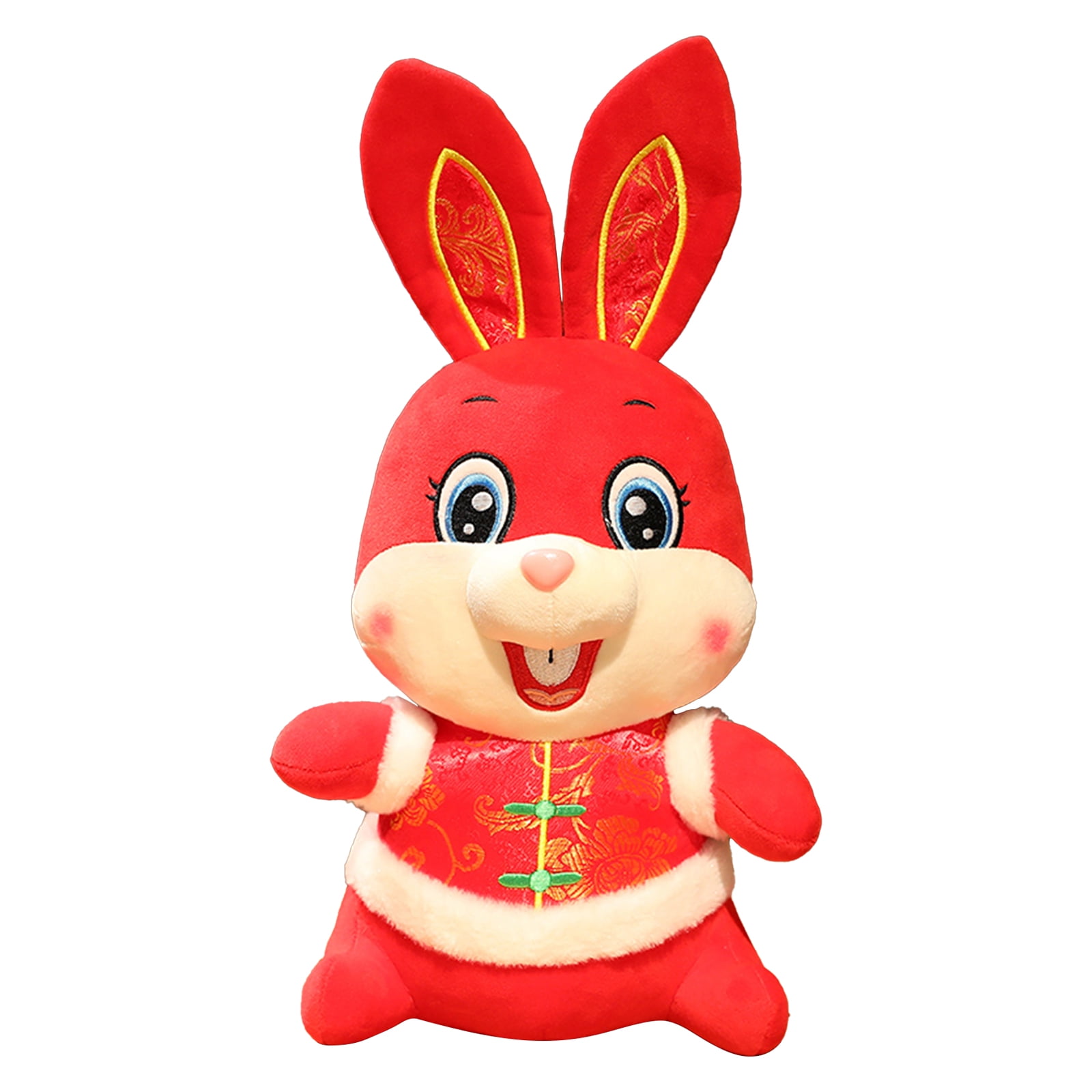 2023 New Year Tang Suit Chinese Style Rabbit Plush Toy Soft Lucky Bunny ...