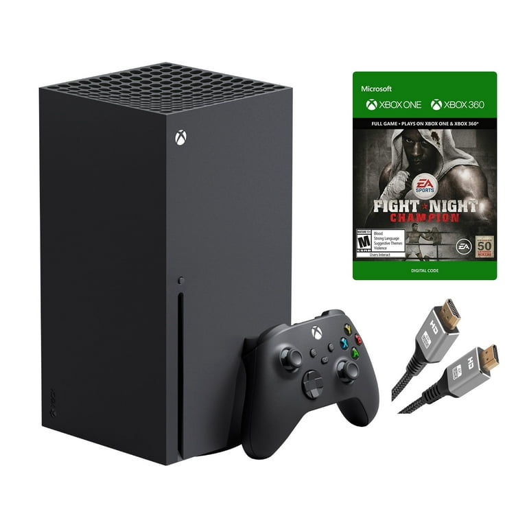 2023 Newest Microsoft Xbox Series X Gaming Console System 1TB SSD Black X Version with Disc Drive Bundle with Fight Night Champion Full Game and MTC7 High Speed HDMI Cabel Walmart