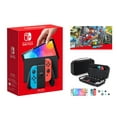 thumbnail image 1 of 2023 Newest Nintendo Switch OLED Model Neon Red & Blue Joy-Cons Console, 32GB Internal Storage, Bundle with Super Mario Odyssey & 10 in 1 Accessory Case(US Version-No Warranty), 1 of 5