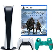2023 Newest PlayStation_PS5 Gaming Console Digital-Version Bundle with God of War Ragnar k| Silicone Controller Cover Skin