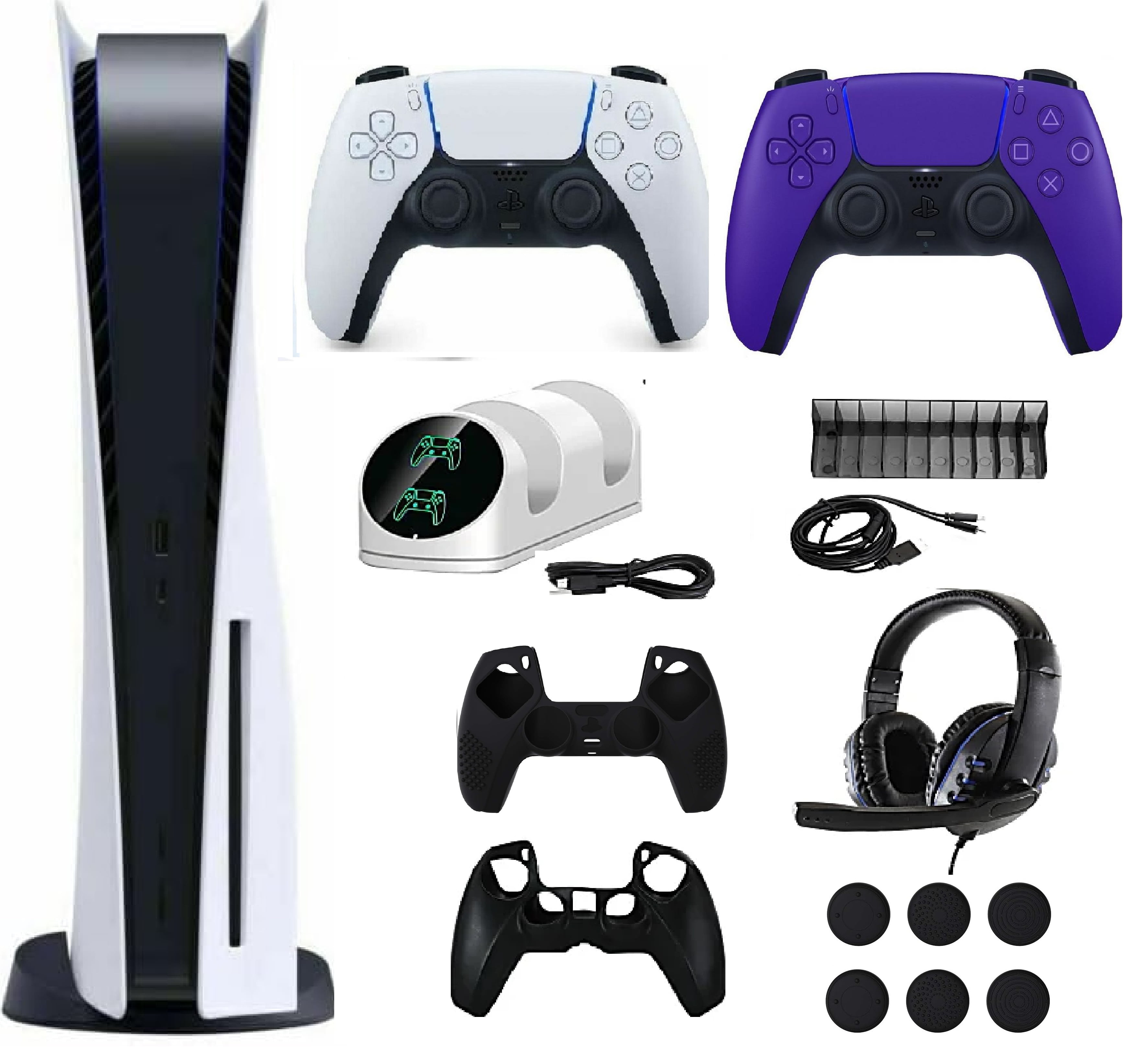 2023 Newest PlayStation_PS5 Gaming Console Disc Version Bundle with One