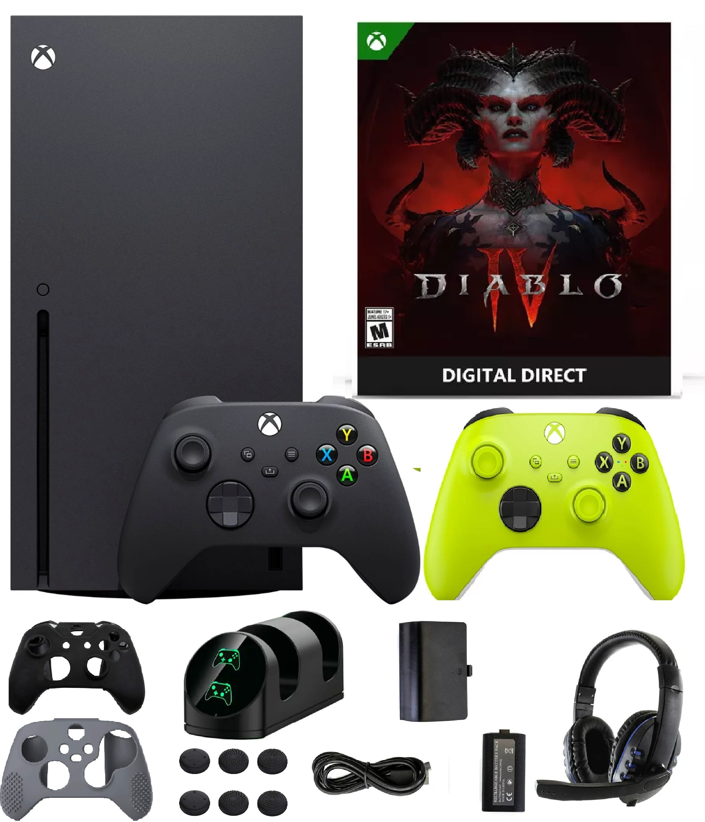 Next Gen Console Bundle - Xbox Series X 1TB + 8K Premium HDMI Cable - 4  feet- 48Gbps Hight Speed HDR for Gaming Console (Renewed)