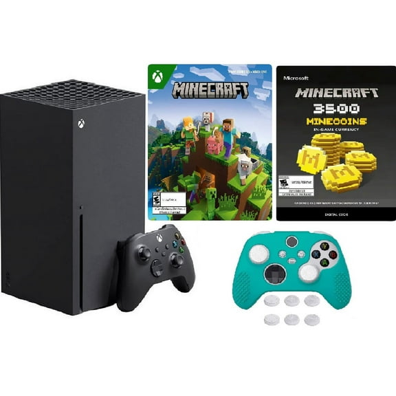 2023 Newest  Xbox Series X Gaming Console System- 1TB SSD Black X Version with Disc Drive W/ Minecraft Full Game| 3500 Minecoins | Silicone Controller Cover Skin