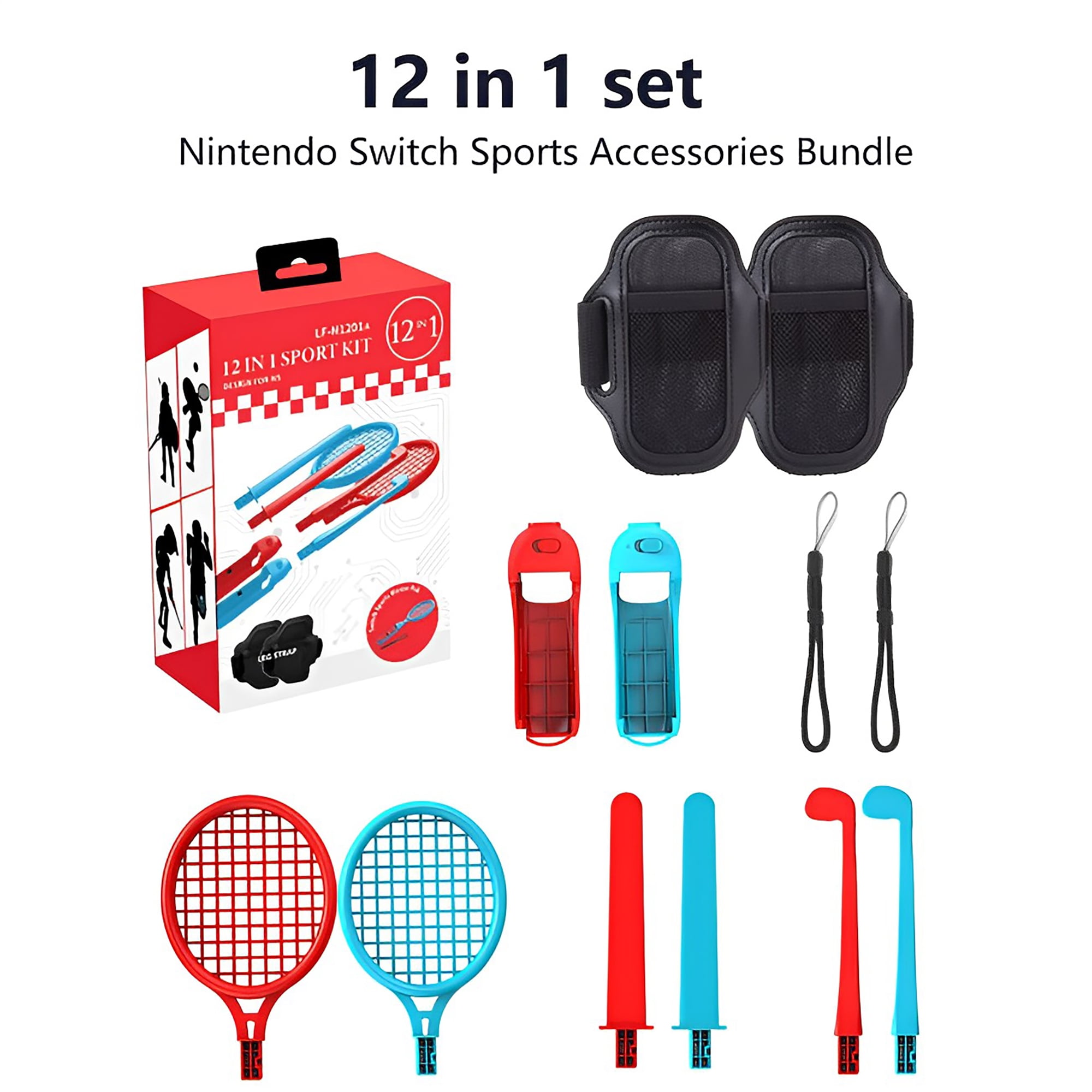 Bundle d'accessoires de sport Nintendo Switch 2023, kit d'accessoires  Family Party Pack 12 en 1 pour Nintendo Switch & OLED Games Console Games  Gifts