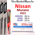 thumbnail image 1 of 2023 Nissan Murano Wiper Blades (Set of 3) w/Rear Wiper, 1 of 3