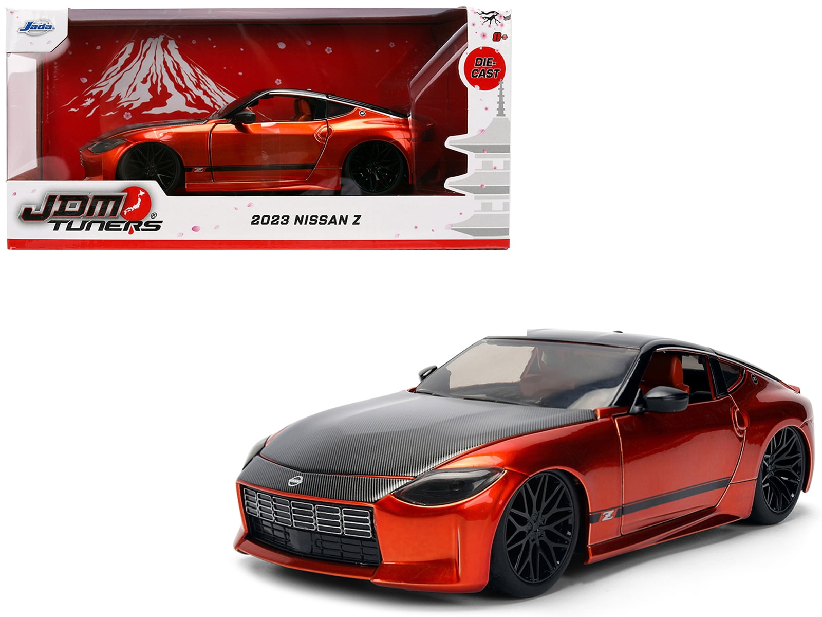 2023 Nissan Z Orange Metallic with Carbon Hood and Black Top 