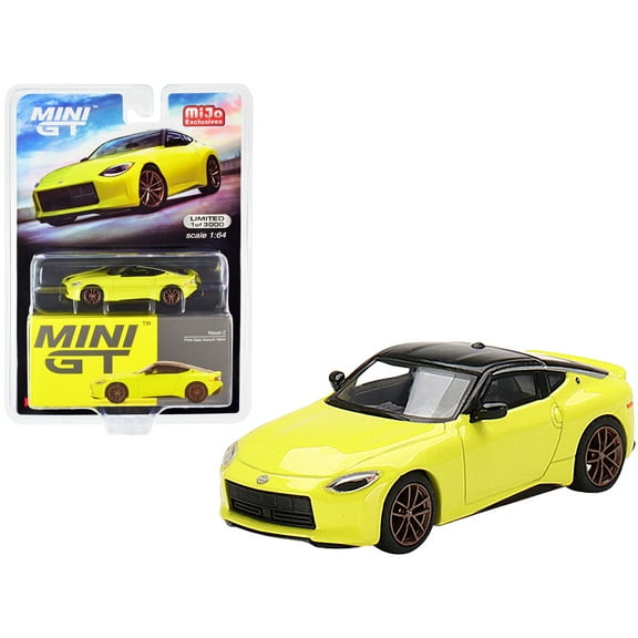 2023 Nissan Z Proto Spec Ikazuchi Yellow with Black Top Limited Ed to 3000 pcs 1/64 Diecast Model Car by Mini GT