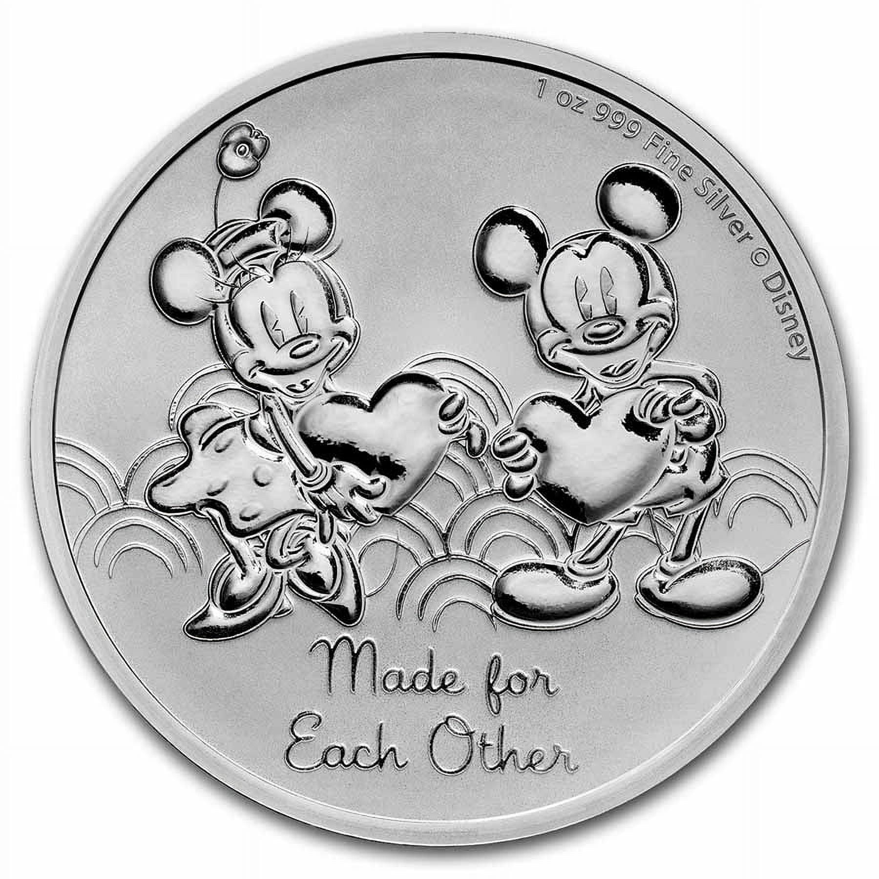 DISNEY 2023 Niue 1 oz Silver $2 Mickey & Minnie: Made for Each Other BU