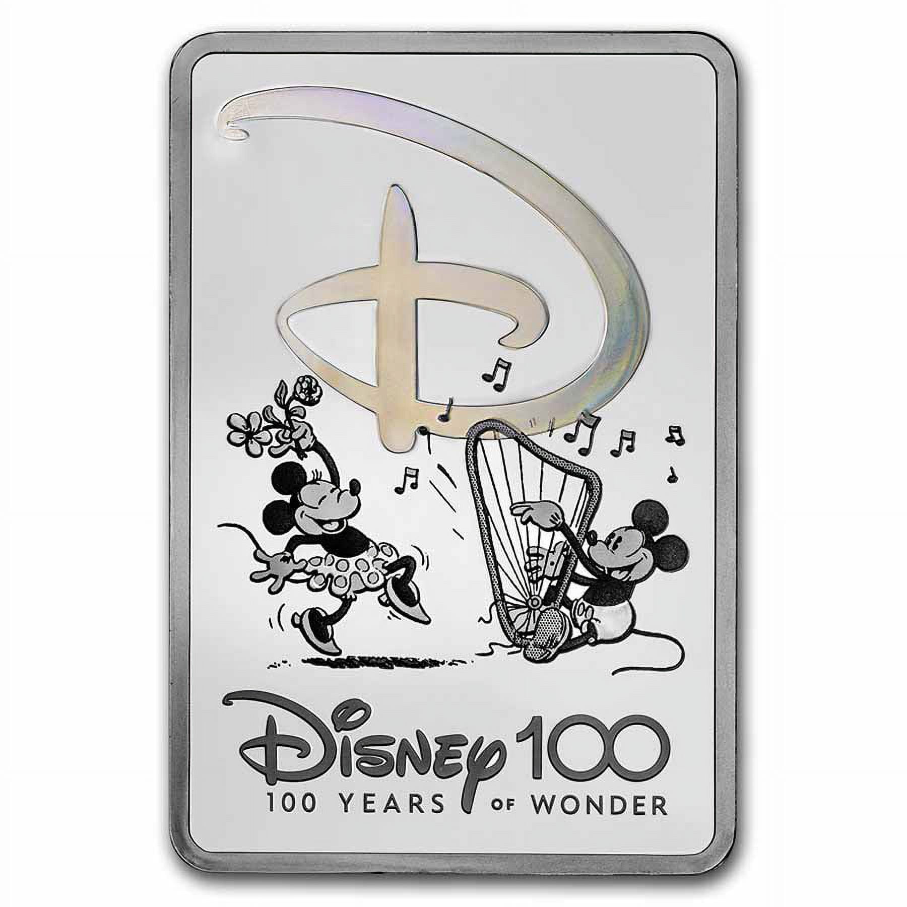 100 Years Of Wonder Silver-Plated Proof Collection Adorned With Full-Color  Disney Art And The 100 Years Of Wonder Logo With Raised-Relief Texture