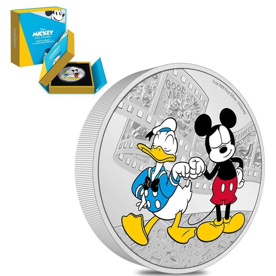 NEW ZEALAND MINT 2023 Niue 3 oz Disney Mickey Mouse & Friends Donald Duck Silver Coin
