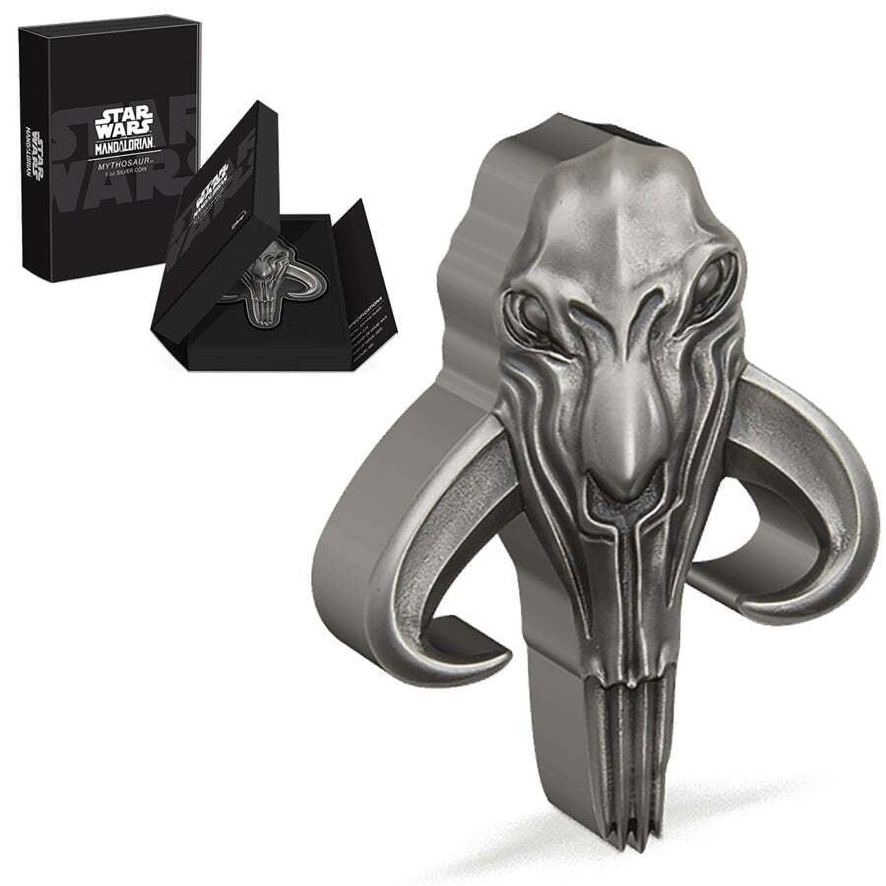 NEW ZEALAND MINT 2023 Niue 5 oz Star Wars Mandalorian Mythosaur Shaped Silver Coin