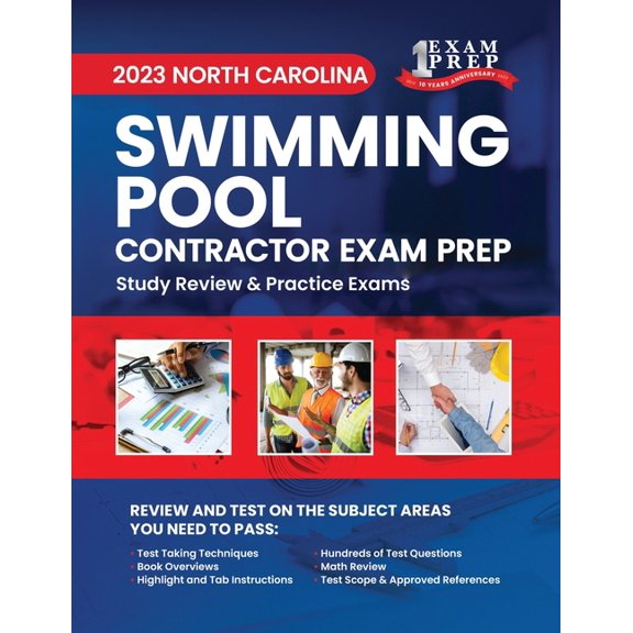 2023 North Carolina Swimming Pool Contractor Exam Prep: 2023 Study Review & Practice Exams (Paperback)