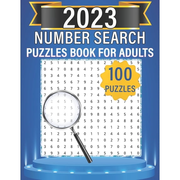 2023 Number Search Puzzles Book For Adults: Large Print Number Search Puzzles For Seniors., (Paperback)